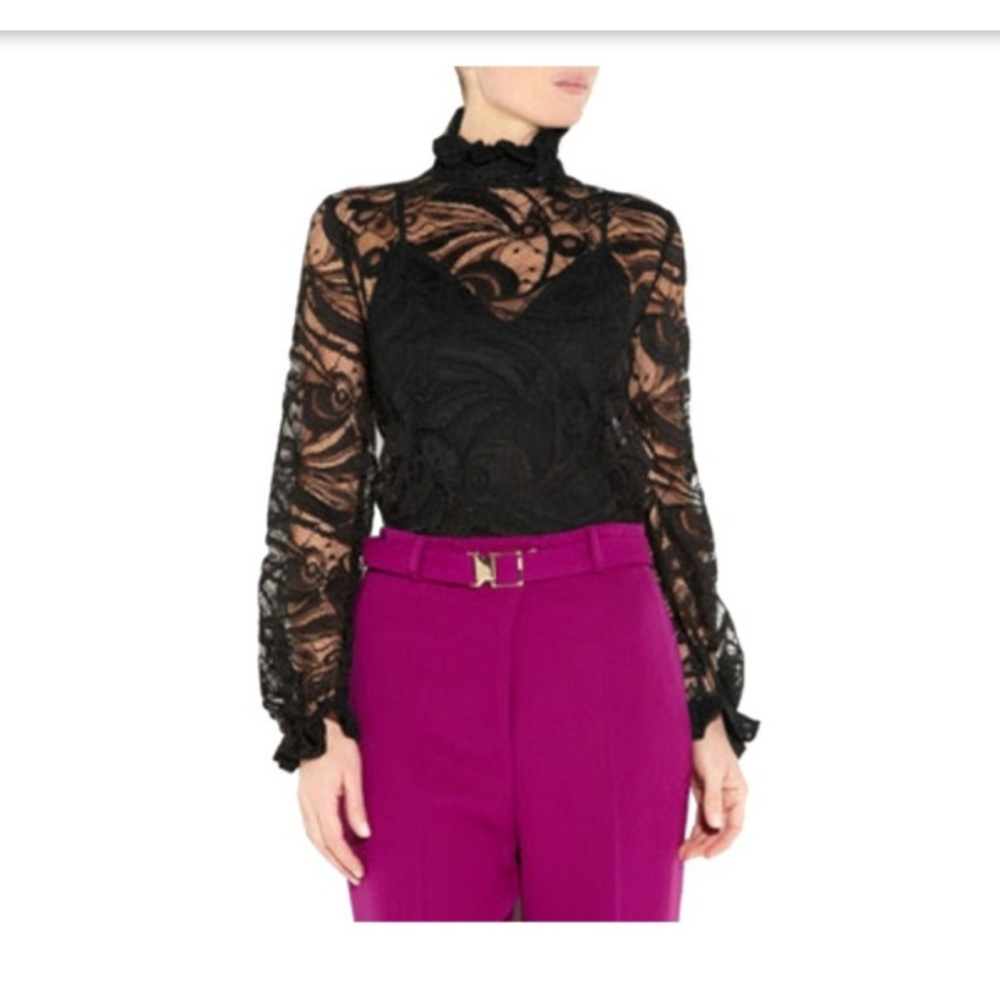 Emilio Pucci Black Lace Blouse